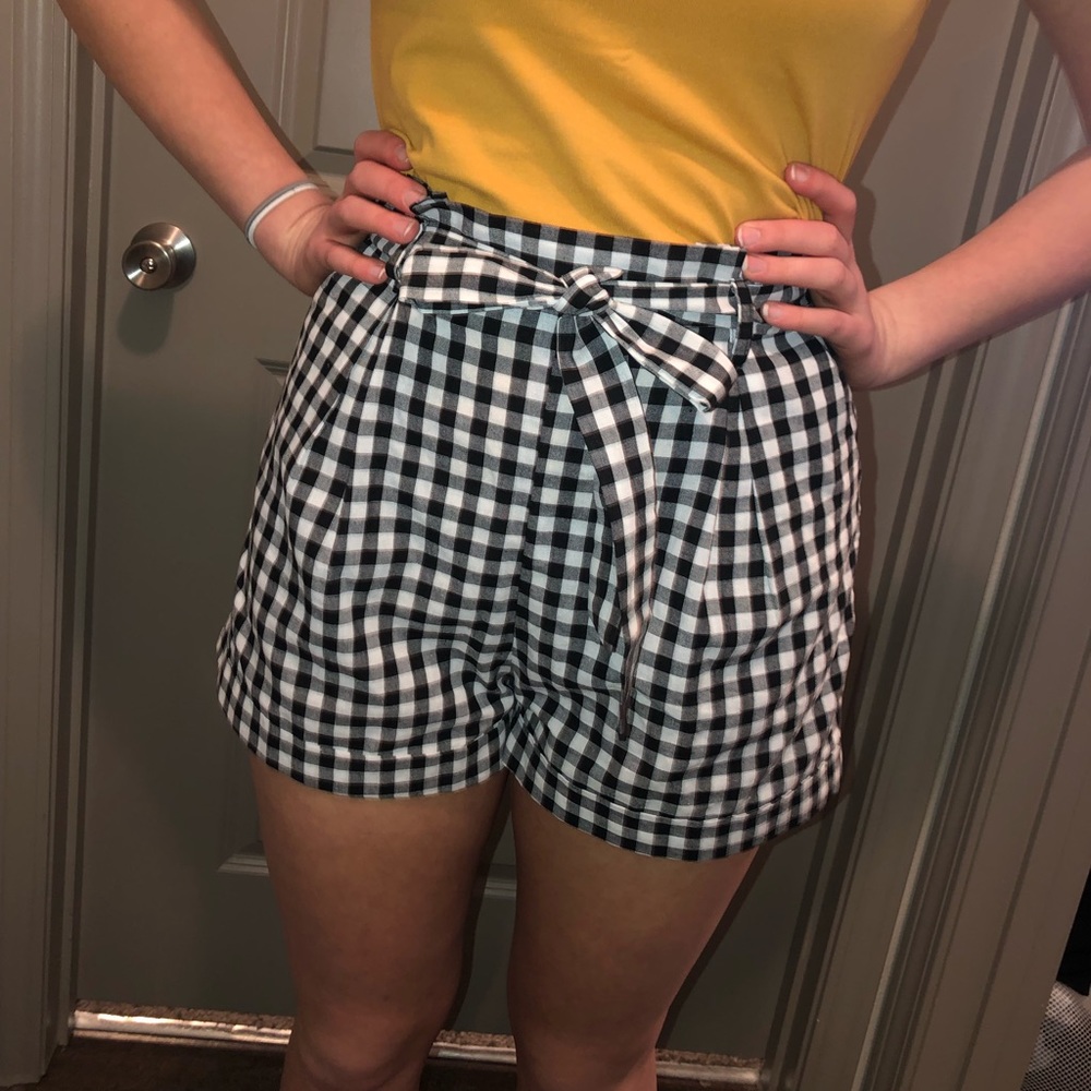 Checkered Tie Shorts